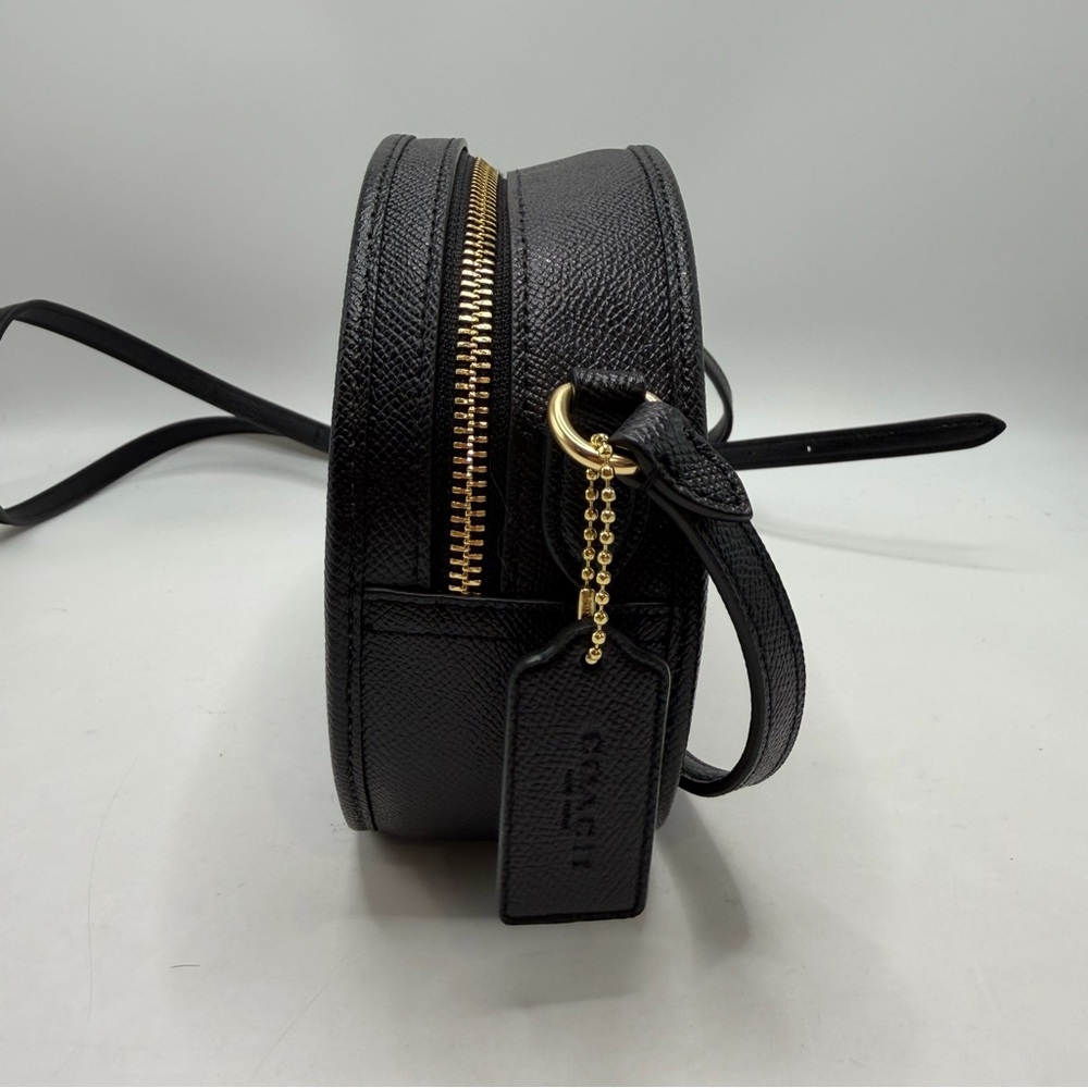 Coach Black Leather Crossbody Bag Gold Hardware - Picture 2 of 7